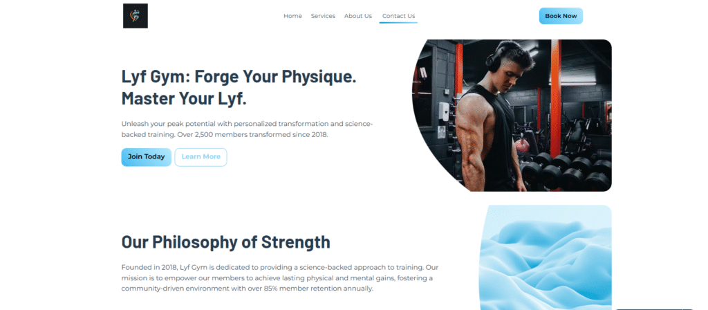 gym website